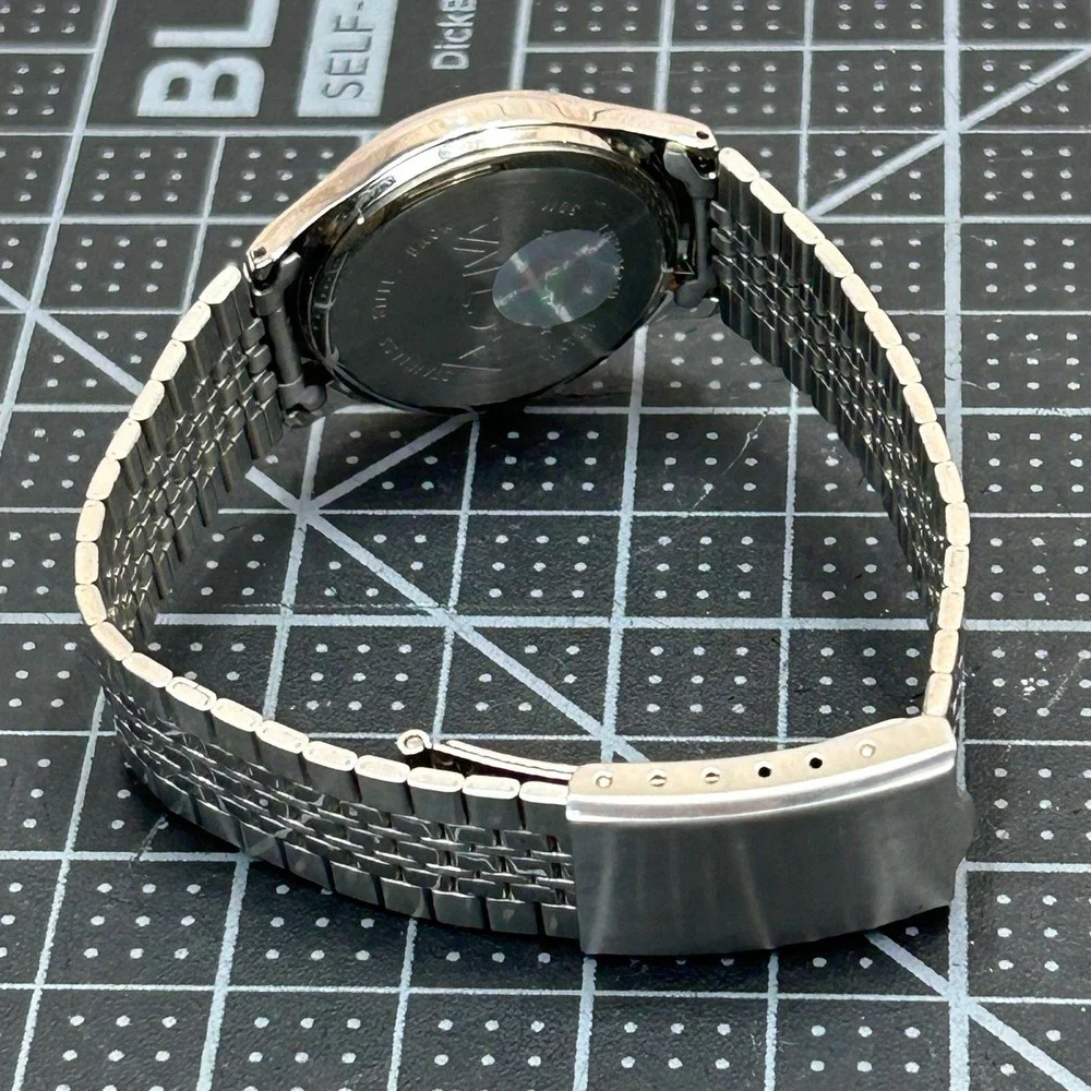 Activa Quartz Watch Silver Tone‎ Blue Mother of Pearl Dial Stainless Steel